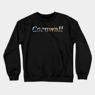 St Michael's Mount, Cornwall, Text Crewneck Sweatshirt